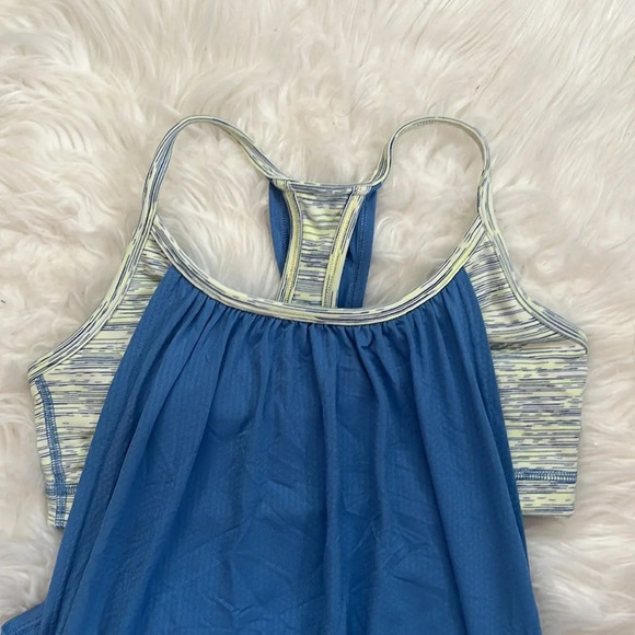 Lululemon No Limits Tank Limitless Blue / Wee Are From Space Polar Cream Sz 4 - Picture 5 of 8